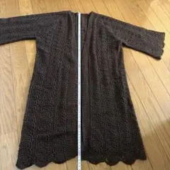 手編みロングカーディガン　数回着用