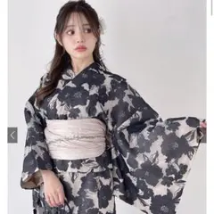 【オーガンジー花柄・兵児帯セット】 セパレート浴衣【GRL】 3点セット2Wayオーガンジー花柄セパレート浴衣[tu1086