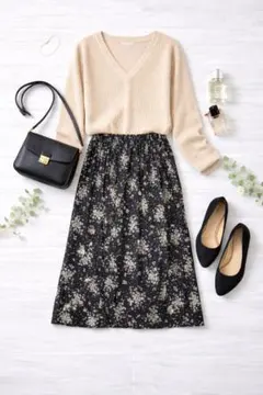 AZUL❀小花柄❀❀大人可愛いロングスカート