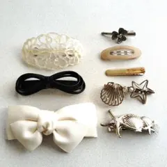 ヘアクリップ・バレッタ8点　セット