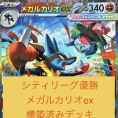 【24時間以内発送】メガルカリオexデッキ　シティリーグ優勝　構築済みデッキ