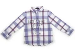 BeBe チェック柄 長袖シャツ 100 男の子シャツ