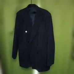 ダークブルー コーデュロイ ダブルブレストジャケット