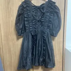 Swankiss スワンキス シアー素材フリルワンピース