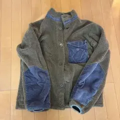 Phabees フリースジャケット オリーブグリーン/ネイビー