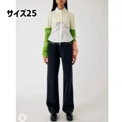 【完売品】MOUSSY 90S LOWRISE BLK STRAIGHT　25