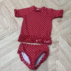 Ruffle Butts赤 水玉 ラッシュガード 水着