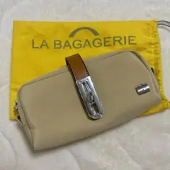 【新品未使用】La BAGAGERIE ラバガジェリー ナイロンポーチ ベージュ