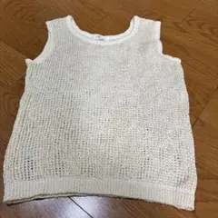 CORDIER ノースリーブ ニット ホワイト メッシュのサムネイル
