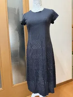 ブラック 透かし模様 アンサンブルスーツ　セットアップ