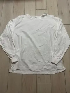 無印良品　ホワイト 長袖カットソー L-XL