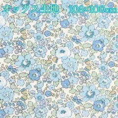 リバティ　オックス生地　ベッツィ 85%縮小 サックス　約108×100㎝