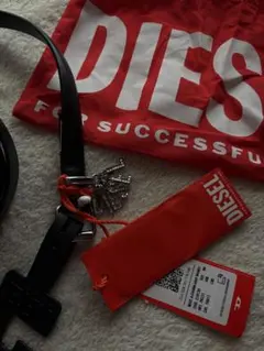 【新品】DIESEL レザーベルト B-CHARM-LOOP