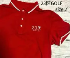 23区GOLF　ポロシャツ　サイズ2　ML　半袖　ゴルフウェア　23区ゴルフ