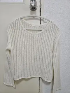 【値下げしました】メッシュカーディガンM／レディーストップス／あみあみ