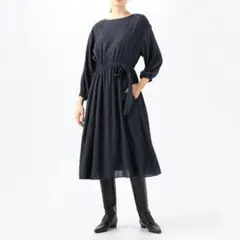 Ballsey ウェストギャザーワンピース　ネイビー