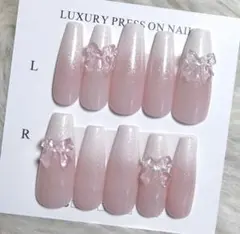 ネイルチップ　ベイビーブーマー　春　シンプル　ワンホン　韓国　スナ系