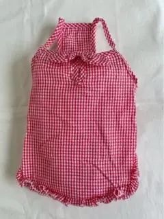 ★新品★チェック柄★M★犬服1250★フリルワンピース★ラブリー★ペット洋服〇のサムネイル