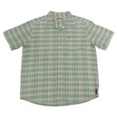 【Quiksilver】90s〜00s コットンレーヨン 半袖チェックシャツ Lのサムネイル