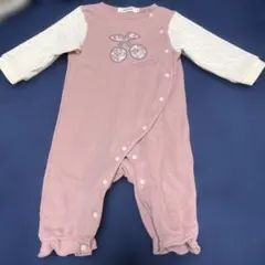 スラップスリップ 80 ロンパース カバーオール さくらんぼ