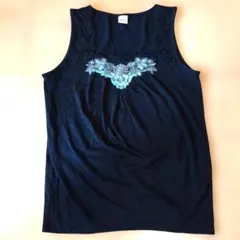 axes femme 　アクシーズタンクトップ 黒 レース スパンコール　Мのサムネイル