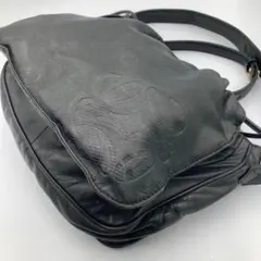 ！美品！　ロエベ　ショルダーバッグ　ブラック　レザー アナグラム
