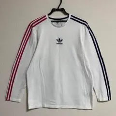 adidas 長袖Tシャツ ホワイト/レッド/ネイビー