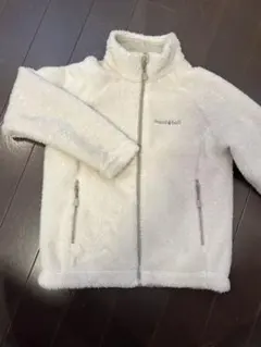 モンベル　ホワイト フリースジャケット 130cm