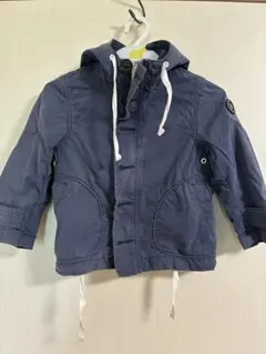 ネイビー フード付きジャケット