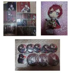 ツイステ リドル ぬいぐるみ 缶バッジ カード 色紙 セット