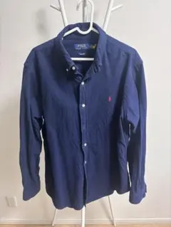 POLO ネイビー ボタンダウンシャツ（厚手）