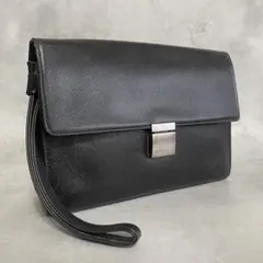 美品✨ルイヴィトン タイガ セレンガ クラッチバッグ レザー ブラック