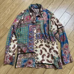 ZARA 柄シャツ　古着