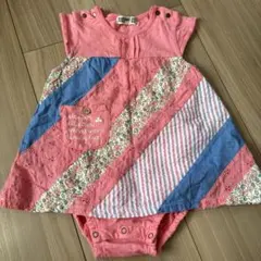 70 ラグマート　半袖ロンパース　ベビー服　夏服　女の子　チュニック　ワンピース