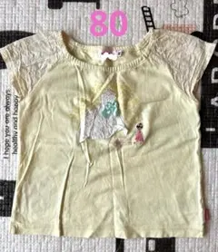ミキハウス リーナちゃん刺繍 Tシャツ 80cm 女の子