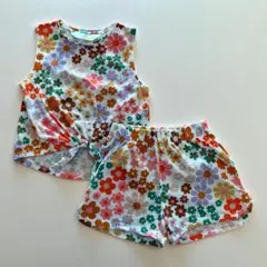 花柄タンクトップ＆ショートパンツセット　H&M 95cm