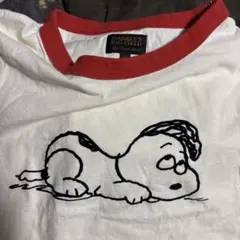 スヌーピー Tシャツ ホワイト/レッド値下げ