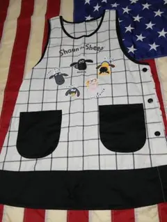 ひつじのショーン 美品ワークエプロン 保育士幼稚園教諭　M-L