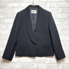 フォーマルジャケット S ブラック 美品 シンプル オフィス ウール100 無地のサムネイル