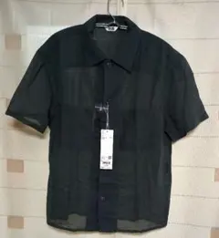 ユニクロU　シアーコットンシャツ　L 　ダークグレー