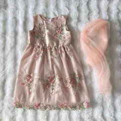 ピンク 刺繍 ドレス 120サイズ ス