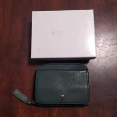 BARCOS バルコス 蛇腹式財布 ダークグリーン カードケース レザー 格安