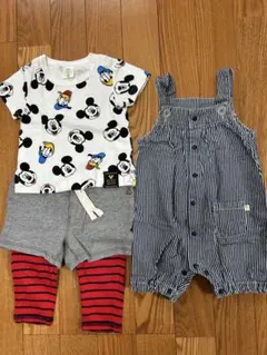 ミッキーマウス柄 ベビー服セット 60〜70cm