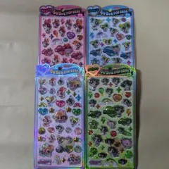 【正規品】パワパフ うるちゅるPOPシール　4枚セット　ボンボンドロップシール