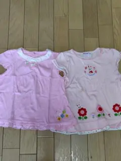 難あり　ミキハウス ピンク Tシャツ 110・120 2枚セット