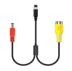 4ピンオス⇔RCAオス　DCメス変換ケーブル 映像／電源ケーブル　AV延長コード