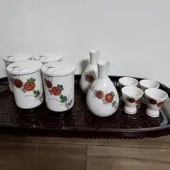 値下【香蘭社】菊紋　フル酒器＆茶器セット【10点】