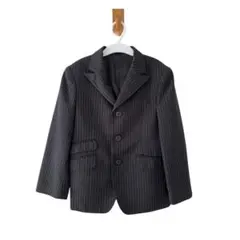 120 ジャケット　男の子　キッズ　ストライプ　卒園式　入学式　セレモニー　黒
