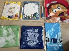 キャラクター　タオル　小物ケース　落書き帳