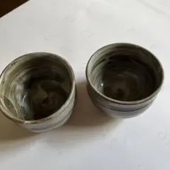 陶器製ぐい呑み 2個セット 作家小谷先生